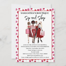 Sip en Shop Pop-Up Shop Kersen Uitnodiging