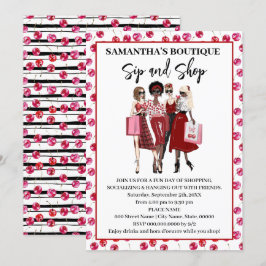 Sip en Shop Pop-Up Shop Kersen Uitnodiging