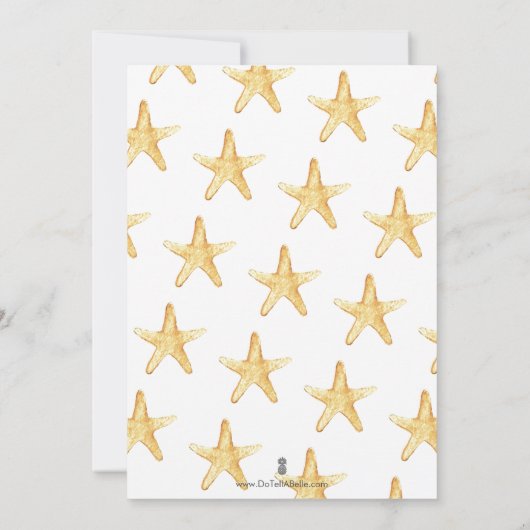 Sip en Zee Uitnodigingen Waterverf Ocean Theme (Achterkant)