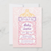 Sip en zie Baby Fles Girl Kaart (Voorkant)