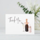 Sip en zie Baby shower Dank u Bedankkaart (Staand voorkant)