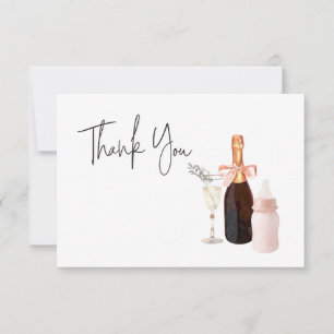 Sip en zie Baby shower  Dank u Bedankkaart