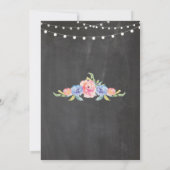 Sip en zie Baby shower Floral Chalk Rustic Invite Kaart (Achterkant)