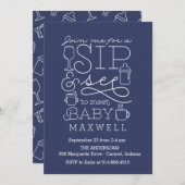 Sip en zie Babyschoenen Kaart (Voorkant / Achterkant)