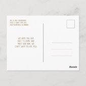 Sip en zie Blue Striped Baby Invitation Briefkaart (Achterkant)