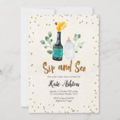 Sip en Zie Genderneutrale uitnodiging tot het Baby (Voorkant)