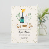 Sip en Zie Genderneutrale uitnodiging tot het Baby (Staand voorkant)