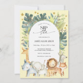 Sip en zie leuke safari seksneutrale douche kaart (Voorkant)