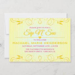 Sip en zie Moderne Gele Vlaamse Stripes Kaart