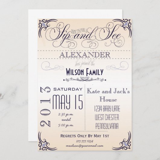  Sip en zie Uitnodiging (Voorkant / Achterkant)