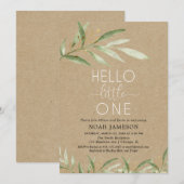 Sip en Zie uitnodiging Rustic kraft ontmoeten elka (Voorkant / Achterkant)