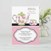 Sip en zie uitnodiging tot Baby shower (Staand voorkant)