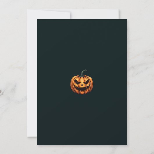 Sip, Feest & Fright: moderne Halloween typografie Kaart (Achterkant)