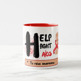 Sip for a Cause: Help Aids Day Awareness te bestri Tweekleurige Koffiemok