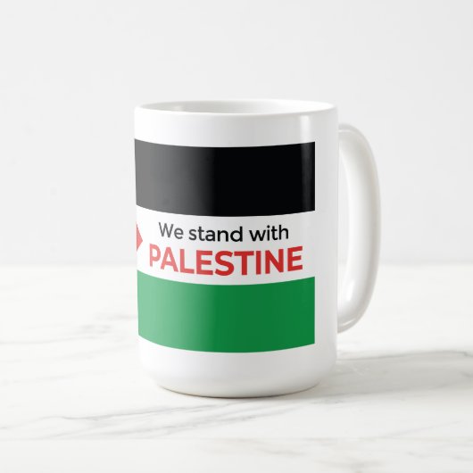 Sip for Solidarity: Palestine Flag Coffee Mok (Voorkant rechts)