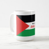 Sip for Solidarity: Palestine Flag Coffee Mok (Voorkant links)