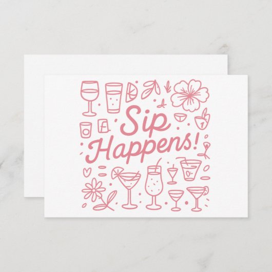 Sip gebeurt bedankkaart (Voorkant / Achterkant)