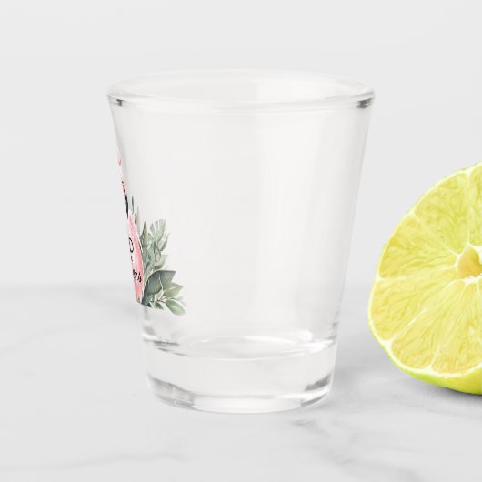SIP gebeurt grappige tropische flamingo Shot Glas (Rechts)
