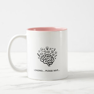 Sip Gebeurt Minimalistisch   Grappige Moderne Typo Tweekleurige Koffiemok