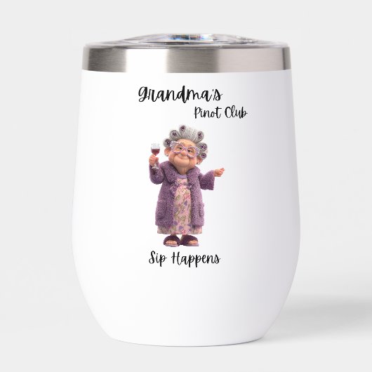 Sip Gebeurt Oma Wijn Tumbler (Voorkant)