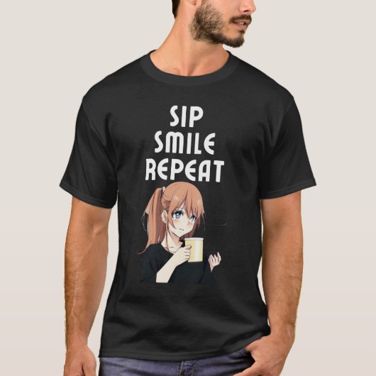 Sip glimlach herhaalde.b t-shirt (Voorkant)