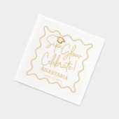 Sip Glow Celebrate Script Afstudeerder Pet Afstude Folie Servetten (Links)