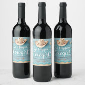 Sip Happens Cowgirl Wine Label Wijn Etiket (Flessen)