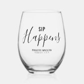 Sip Happens Divorce Wijnglas Zonder Voet (Voorkant)