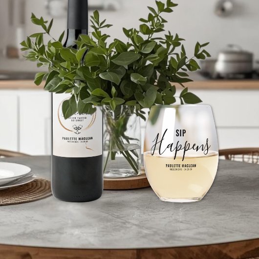 Sip Happens Divorce Wijnglas Zonder Voet