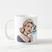 Sip Happens Glamoureuze Retro Sarcastische Thee en Koffiemok (Links)