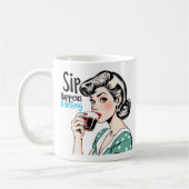 Sip Happens Glamoureuze Retro Sarcastische Thee en Koffiemok (Links)