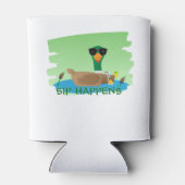 Sip Happens Grappige Eend Blikjeskoeler (Achterkant)