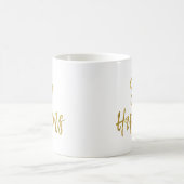 Sip Happens Grappige Gouden Typografie Gift Coffee Koffiemok (Center)