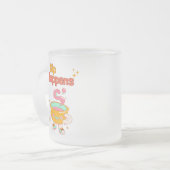 Sip Happens Humor Frosted Mug Matglas Koffiemok (Voorkant links)