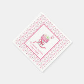 Sip Happens Mahjong Roze Drink Waterverf Tegels Servet (Hoek)