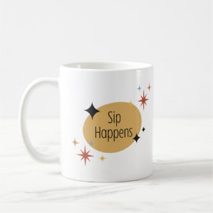 Sip Happens - Retro Mid-Century Mok