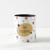 Sip Happens - Retro Mid-Century Mok (Midden)