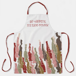 Sip Happens Schort - Wijnliefhebbers | Gemiddeld e