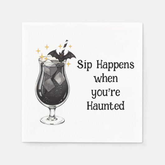 "Sip Happens When You're Haunted" (Sip gebeurt wan Servet (Voorkant)