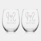 Sip Happens Wijnglas Set Wijnglas Zonder Voet (Achterkant)