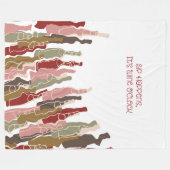 Sip Happens Wijnliefhebber Fleece Deken (Voorkant (Horizontaal))