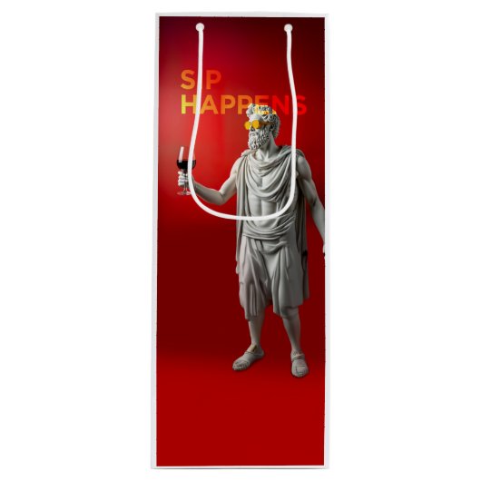 Sip Happens Wine Bag Wijn Cadeautas (Voorkant)