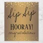 SIP Hoera gefeliciteerd Wijn Etiket (Enkel label)