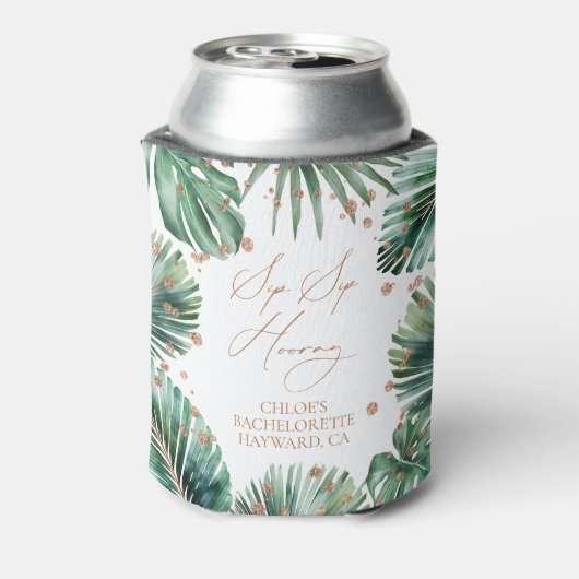 Sip Hoera Tropische vrijgezellenfeest Blikjeskoeler (Blikje Achterkant)