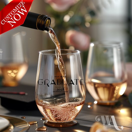 SIP HOORAY AFSTUDEREN WIJNGLAS ZONDER VOET