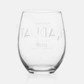 SIP HOORAY AFSTUDEREN WIJNGLAS ZONDER VOET (Achterkant)