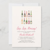 Sip Hooray Champagneflessen Vrijgezellenfeest Kaart (Voorkant)