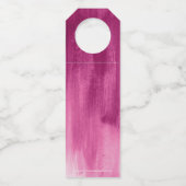 Sip hooray gepersonaliseerde bruiloft abstract roz flessenhanger (Achterkant)