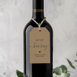 Sip Hooray Labels, Huwelijkscadeau Label, Kraft Cadeaulabel<br><div class="desc">Dit zijn de perfecte kleine cadeautjes labels. U kunt voor- en achtertekst aanpassen en de kleuren wijzigen.</div>