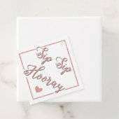 Sip Hooray Roos Goud Vrijgezellenfeesten wijnfles Bedankjes Labels (In situ)